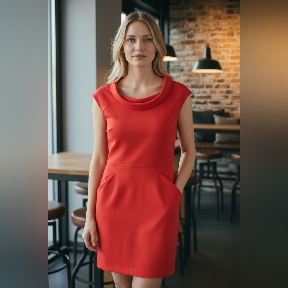 Banana Republic Stunning Midi Red Dress👗